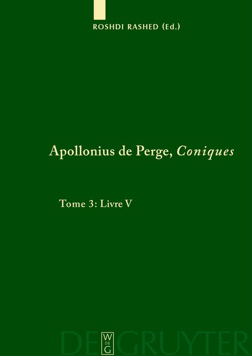 Livre V. Commentaire historique et mathematique, edition et traduction du texte arabe