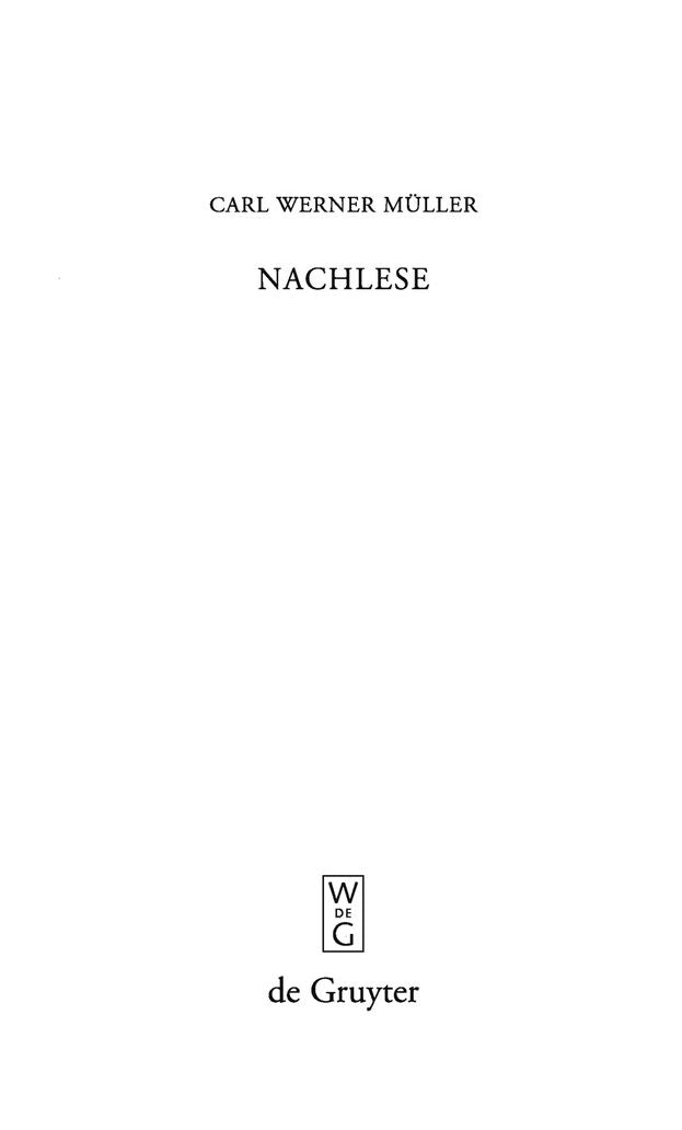 Nachlese: Kleine Schriften 2