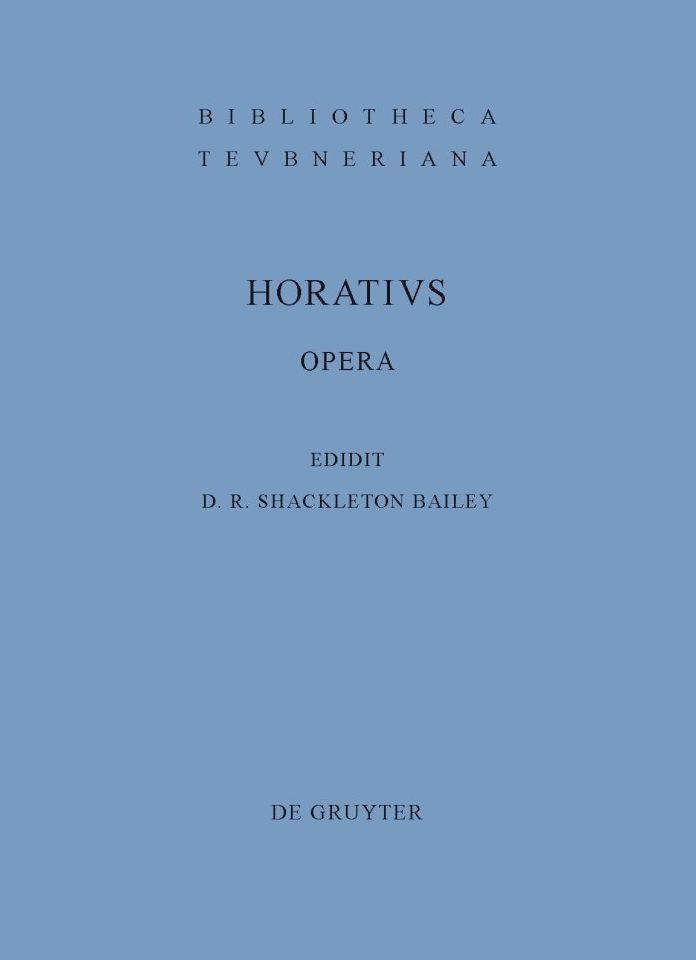 Q. Horatius Flaccus : Opera