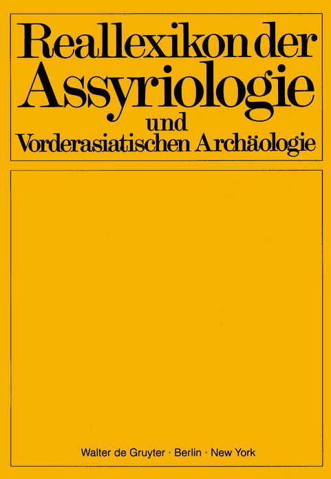 Reallexikon der Assyriologie und Vorderasiatischen Archaologie. Bd 12/Lieferung 7/8