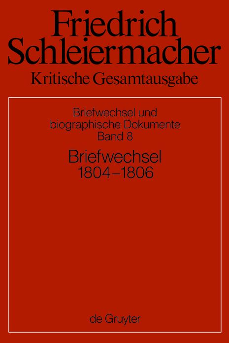 Briefwechsel 1804-1806: (Briefe 1831-2172)