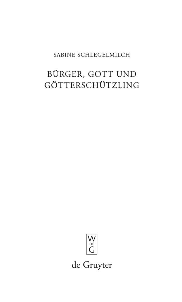 Burger, Gott Und Gotterschutzling: Kinderbilder Der Hellenistischen Kunst Und Literatur