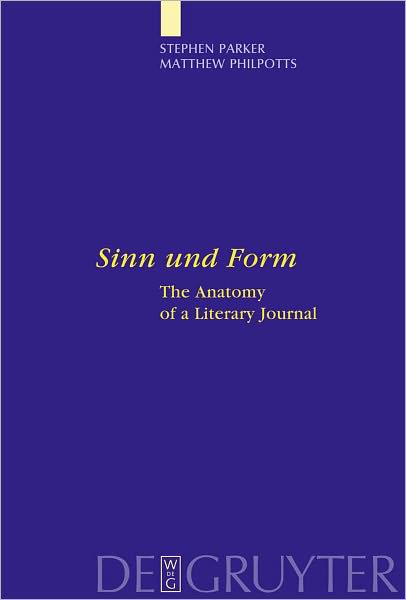 "Sinn und Form": The Anatomy of a Literary Journal