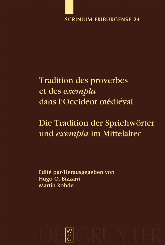Tradition of Proverbs and Exempla in the Middle Ages