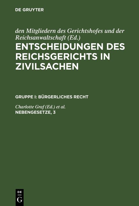 Nebengesetze, 3: Grundbuchrecht. Freiwillige Gerichtsbarkeit
