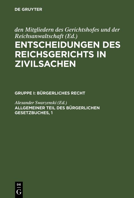 Allgemeiner Teil des Bürgerlichen Gesetzbuches, 1: Einführungsgesetz und Preuß. Ausführungsgesetz zum Bürgerlichen Gesetzbuch. Landesrecht