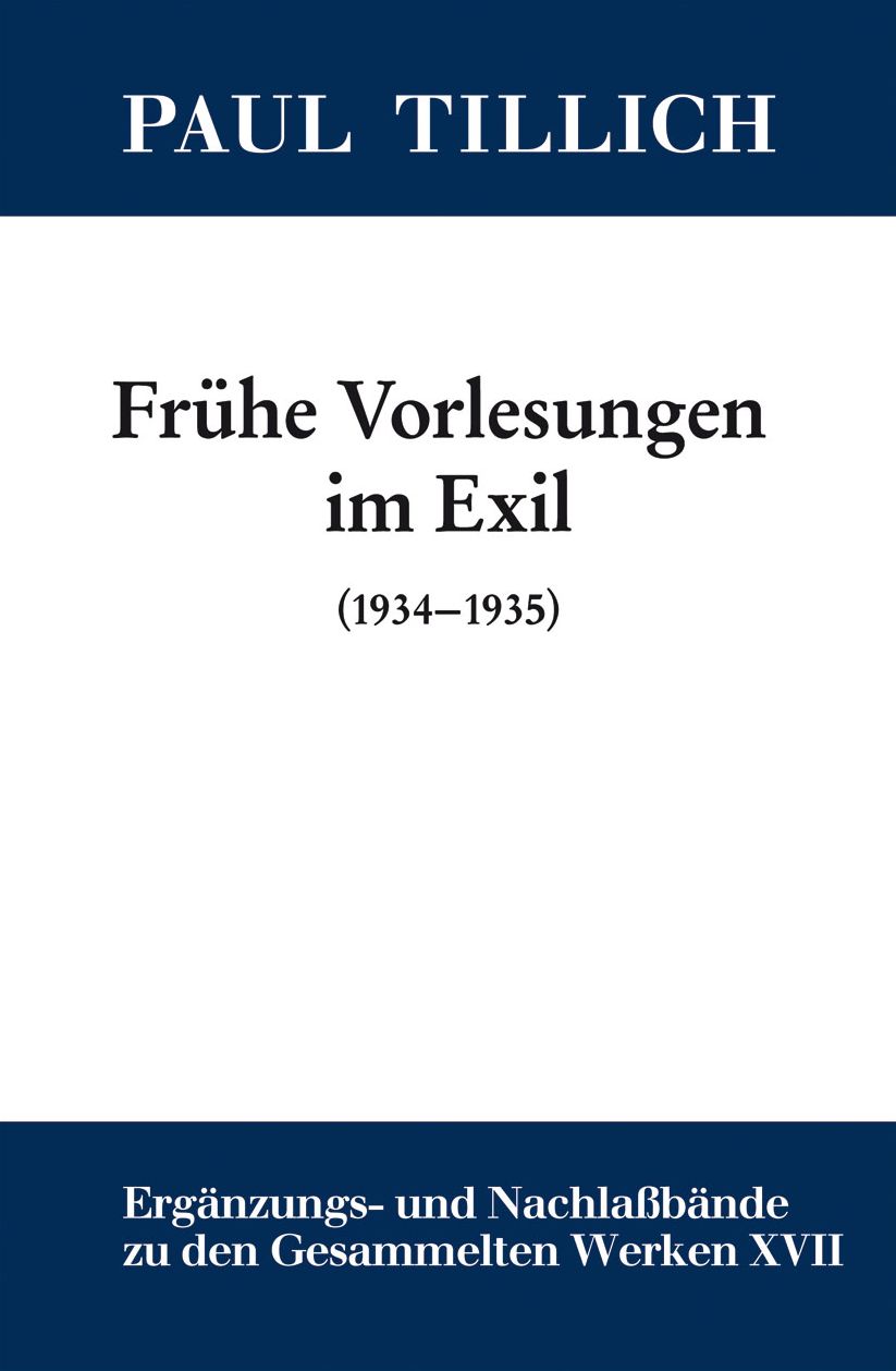 Fruhe Vorlesungen im Exil: (1934-1935)