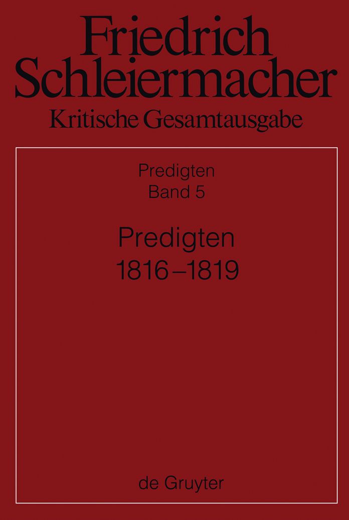 Predigten 1816-1819