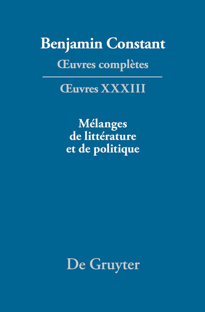 Melanges de litterature et de politique