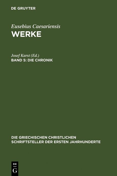Die Chronik: Aus dem Armenischen ubersetzt