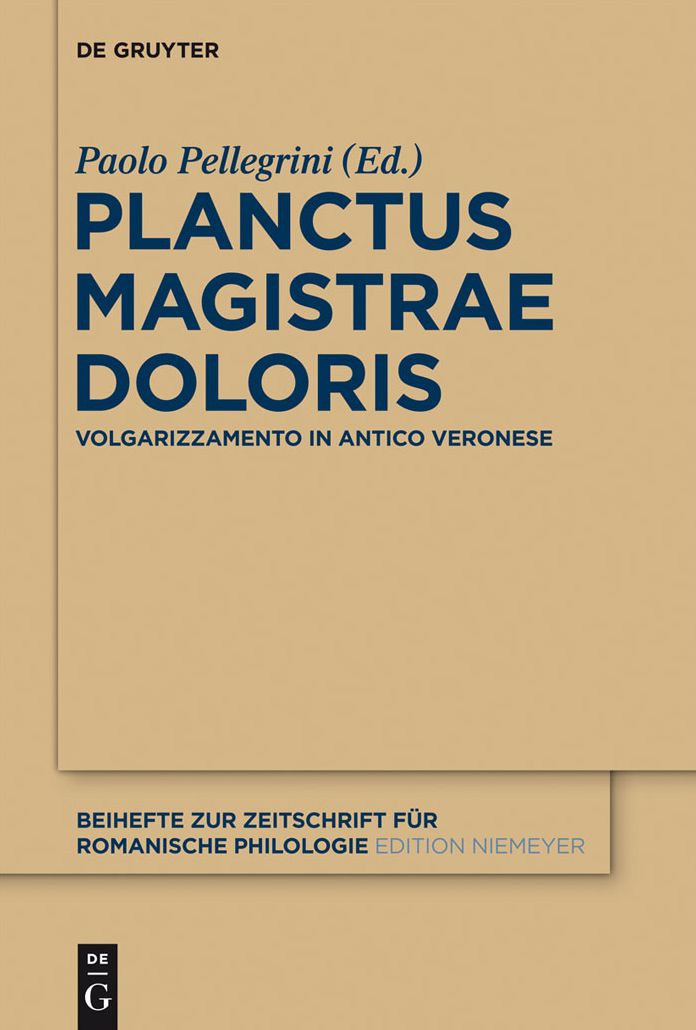 Planctus Magistrae Doloris: Volgarizzamento in antico veronese