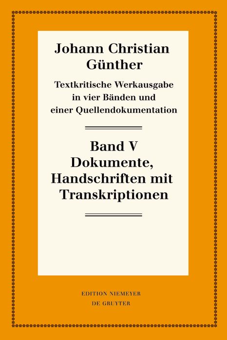 Quellendokumentation: Teil 1: Handschriften mit Transkriptionen