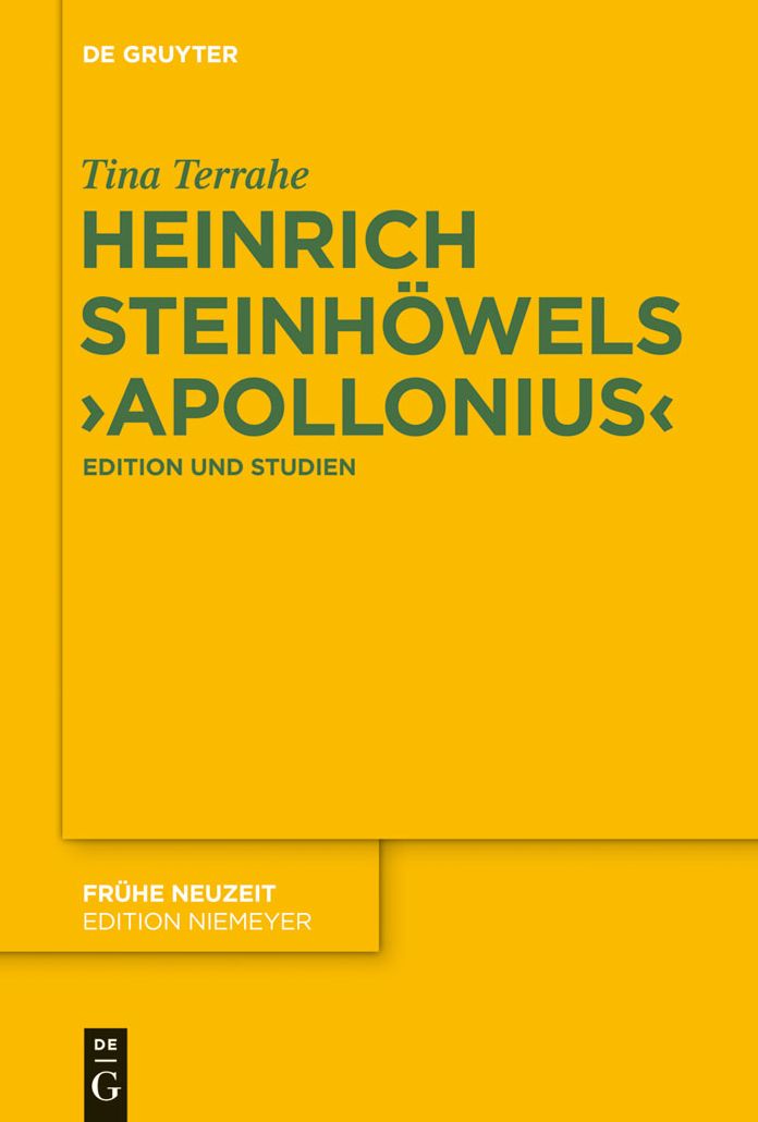 Heinrich Steinhowels 'Apollonius': Edition und Studien