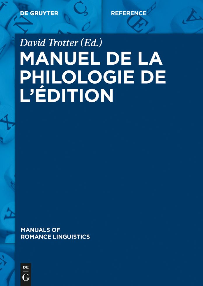 Manuel de la philologie de l'edition