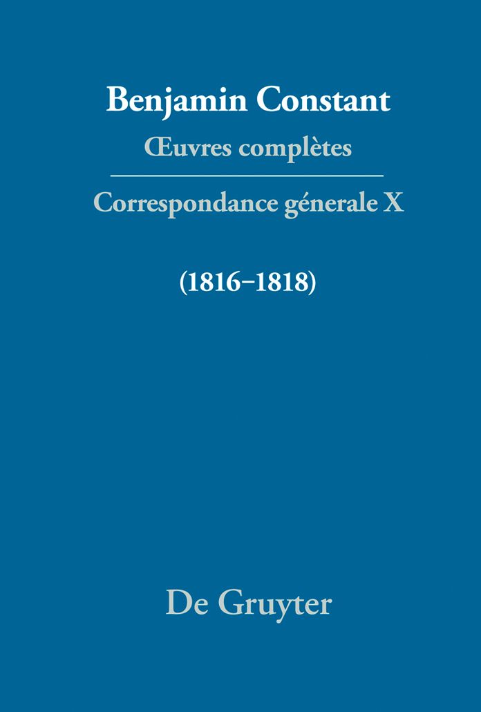 Correspondance generale 1816-1818