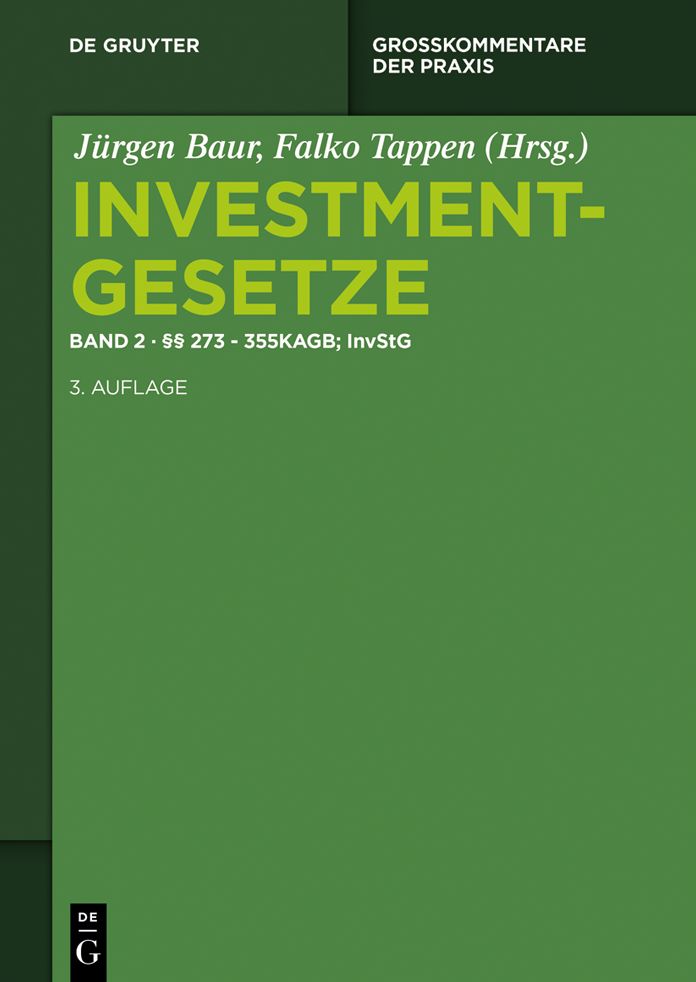 273 - 355 KAGB; InvStG