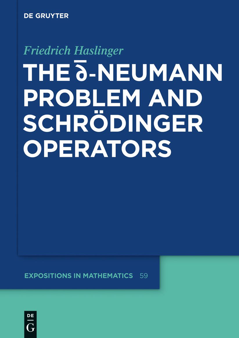 The d-bar Neumann Problem and Schr#x000F6;dinger Operators
