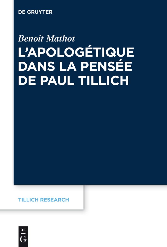L'apolog#x000E9;tique dans la pens#x000E9;e de Paul Tillich