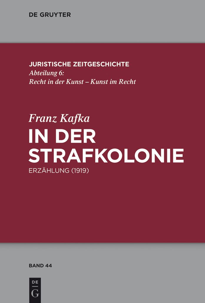 In der Strafkolonie: Erzählung (1919)