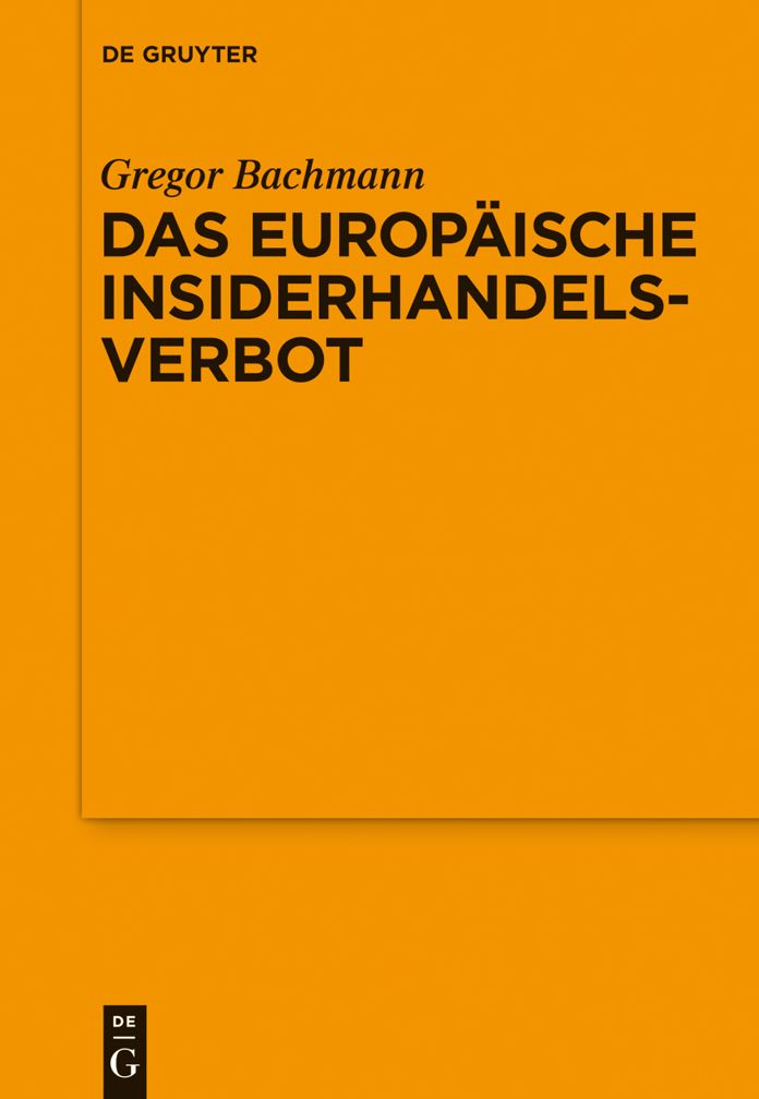 Das Europ?ische Insiderhandelsverbot