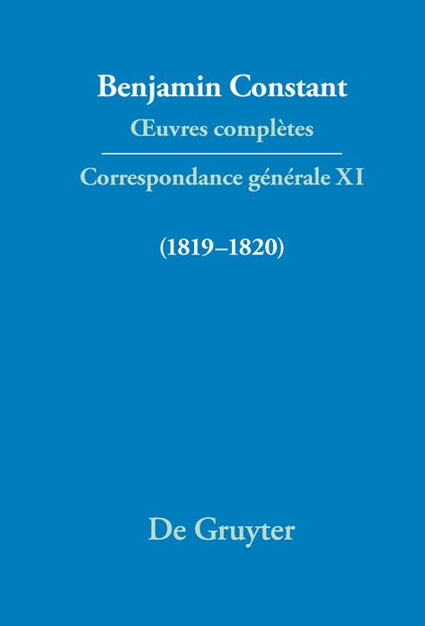 Correspondance generale 1819-1820
