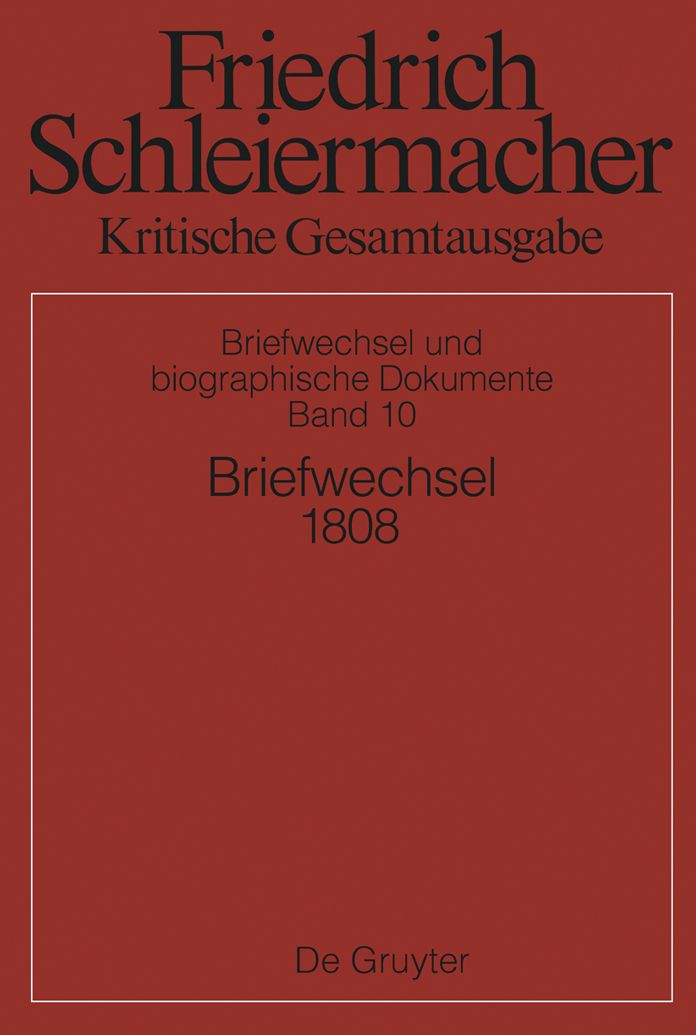 Briefwechsel 1808: (Briefe 2598-3020)