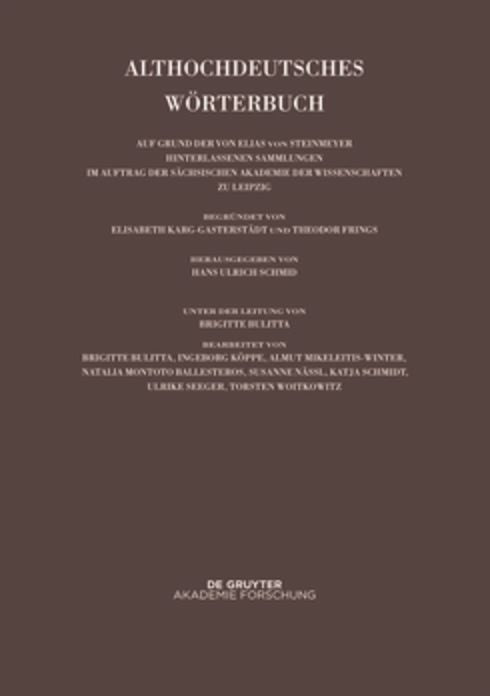 Band VII: O - R. 1. und 2. Lieferung (o bis ouga)