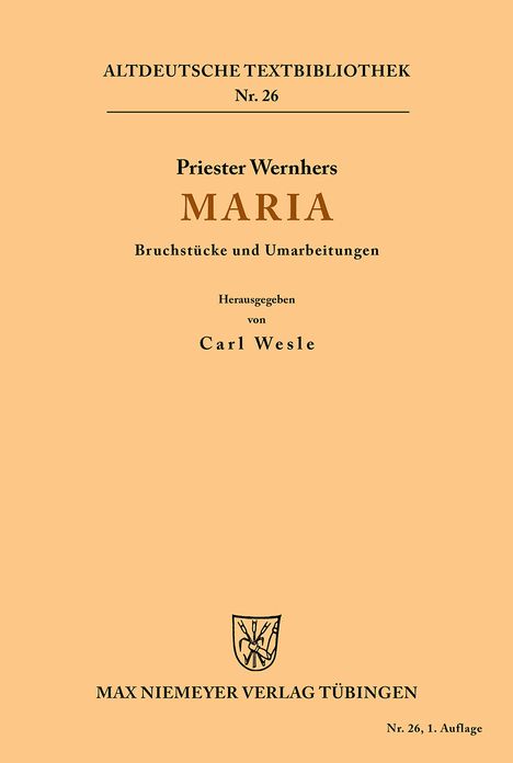 Maria: Bruchstucke und Umarbeitungen