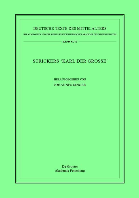 Strickers Karl der Grosse