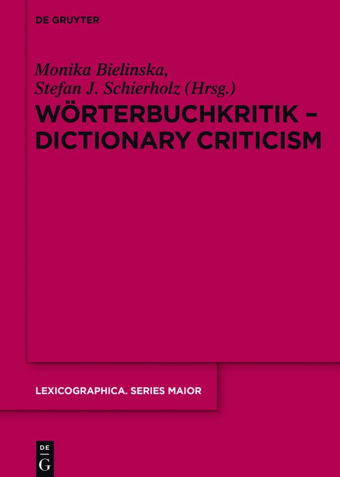 W?rterbuchkritik - Dictionary Criticism