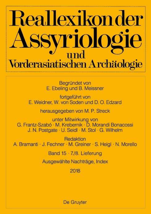 Ausgewahlte Nachtrage, Index
