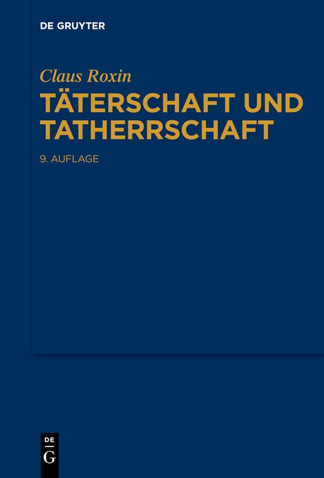 Taterschaft und Tatherrschaft