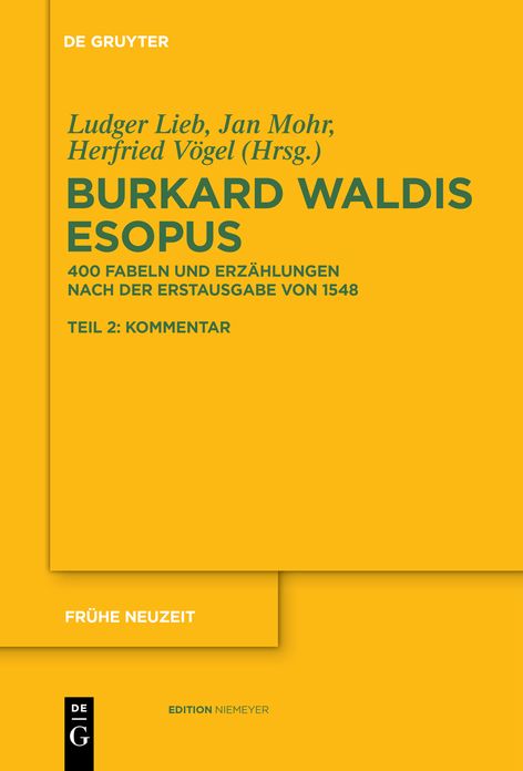 Burkard Waldis: Esopus: 400 Fabeln Und Erzï¿½hlungen Nach Der Erstausgabe Von 1548