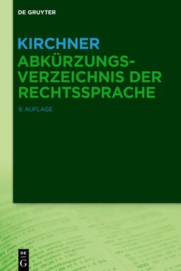 Kirchner - Abkurzungsverzeichnis der Rechtssprache