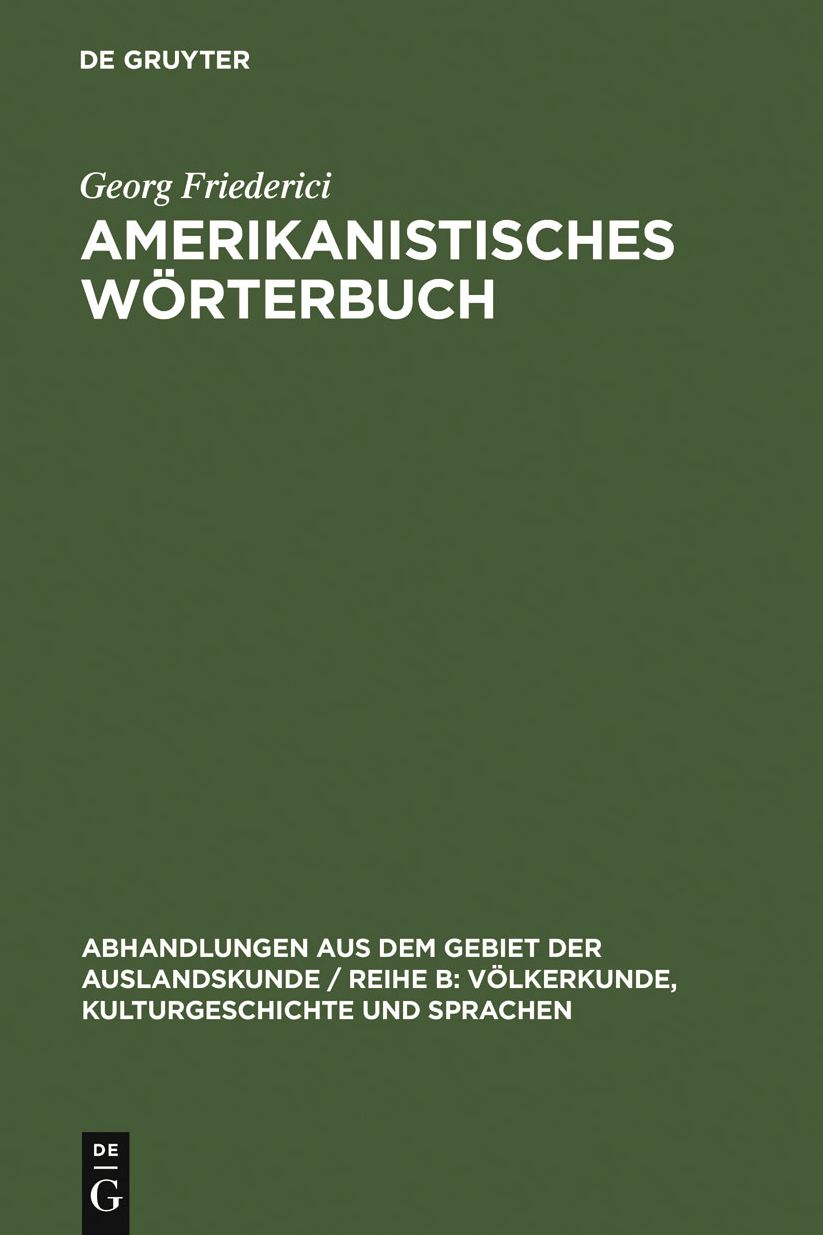 Amerikanistisches Worterbuch