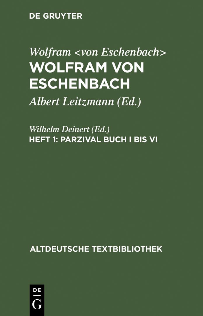 Parzival Buch I bis VI: 1. Heft: Parzival Buch I - VI