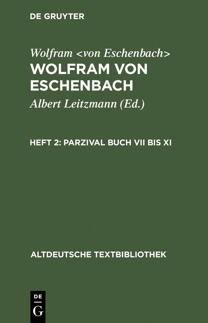 Parzival Buch VII bis XI: 2. Heft: Parzival Buch VII - XI