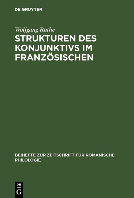 Strukturen des Konjunktivs im Franzosischen