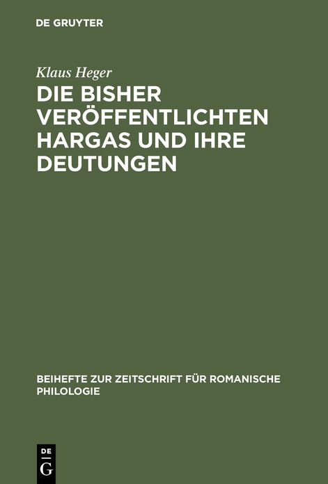 Die bisher veroffentlichten Hargas und ihre Deutungen