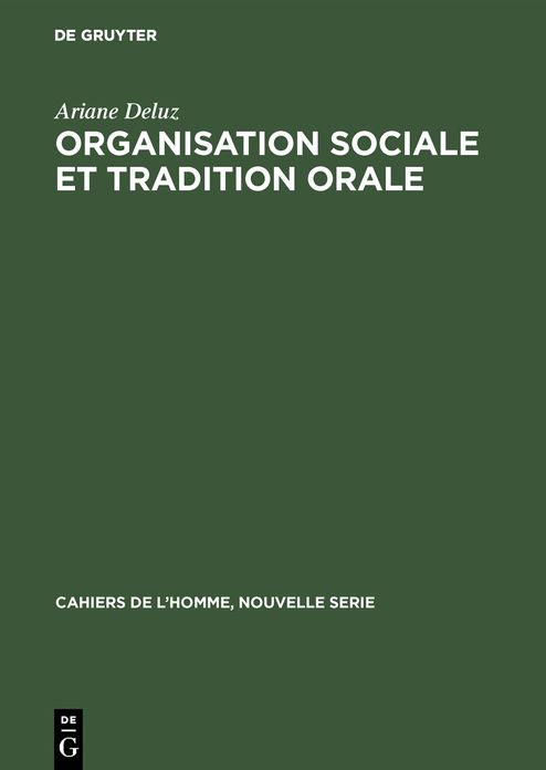 Organisation sociale et tradition Orale: Les Guro de Côte-d'Ivoire
