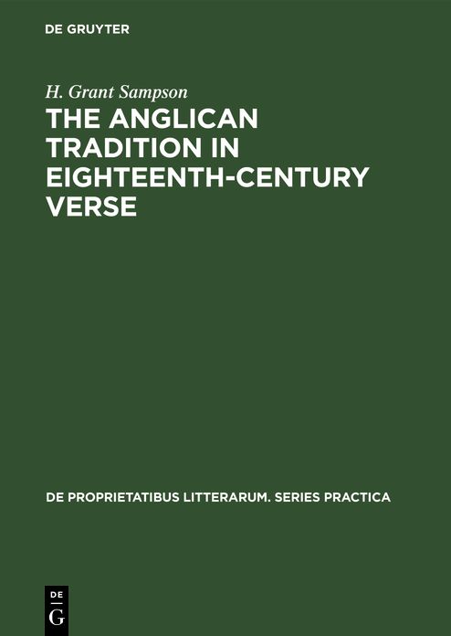 The Anglican tradition in eighteenth-century Verse