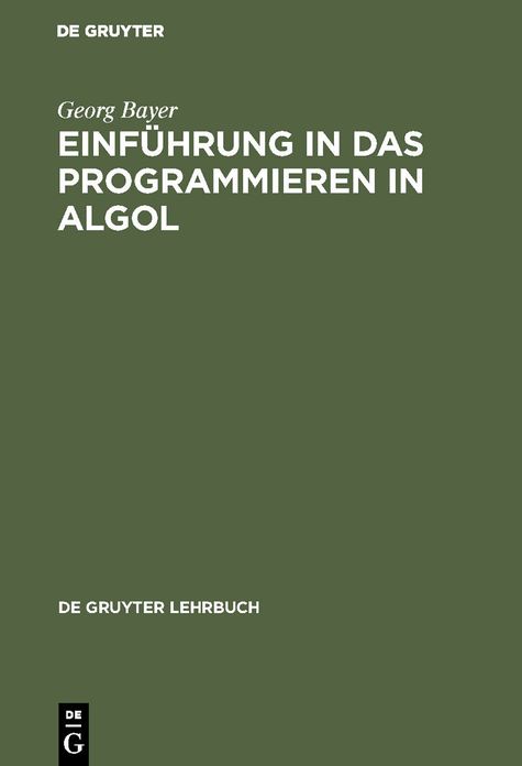 Einführung in das Programmieren in ALGOL