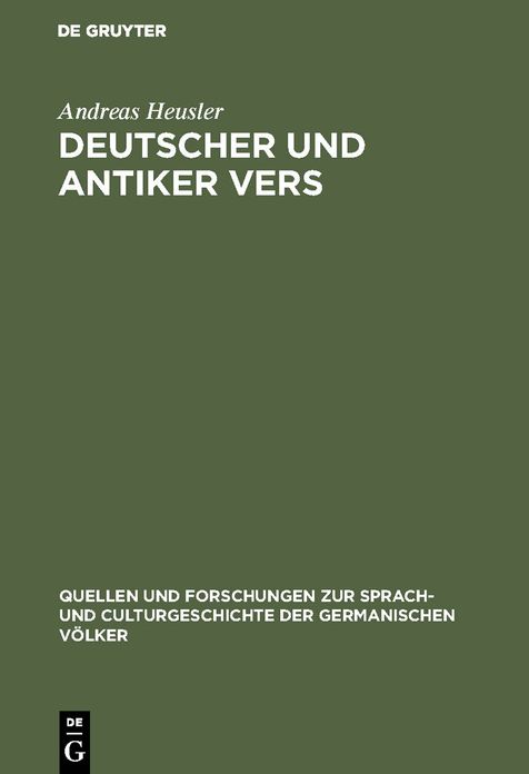 Deutscher und antiker Vers: Der falsche Spondeus und angrenzende Fragen