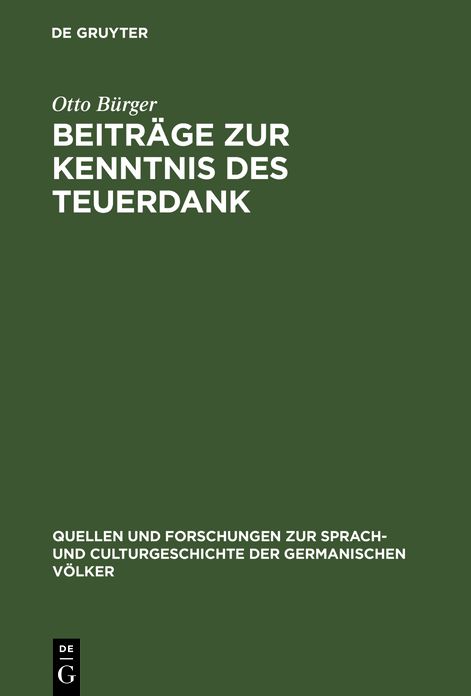 Beitrage zur Kenntnis des Teuerdank