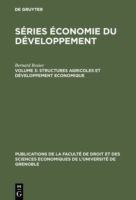 Structures agricoles et developpement economique