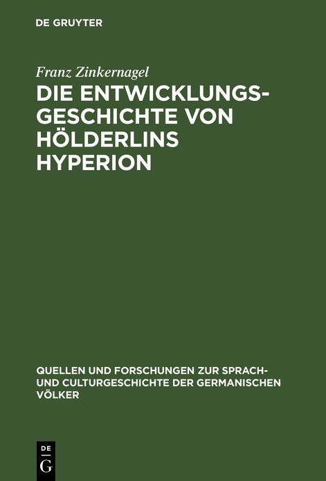 Die Entwicklungsgeschichte von Holderlins Hyperion