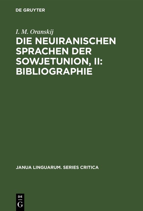 Die neuiranischen Sprachen der Sowjetunion
