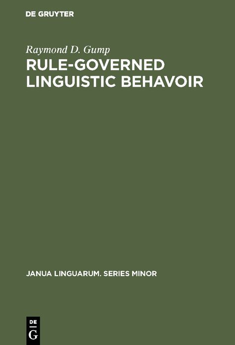 Rule-governed linguistic Behavoir