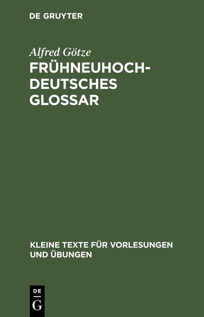 Fruhneuhochdeutsches Glossar