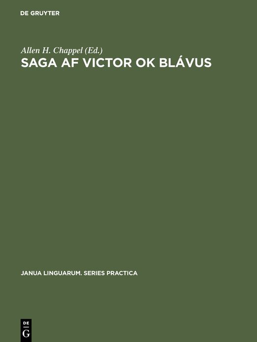 Saga af Victor ok Blavus: A fifteenth century Icelandic Lygisaga